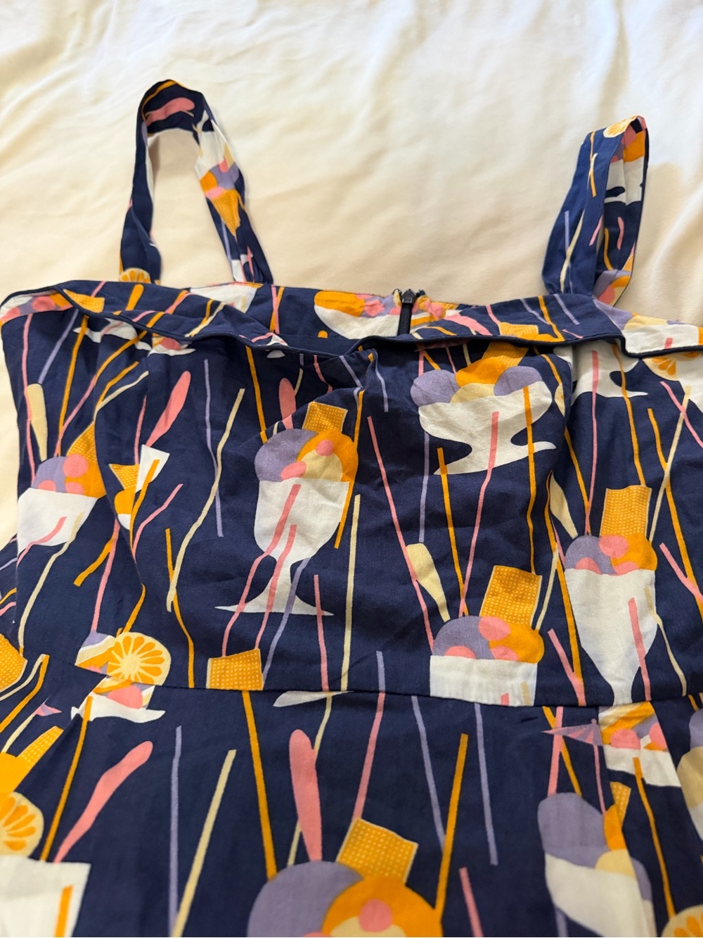 Nwt Emily & Fin Ice Cream Women's Navy Floral-Print Fit & Flare Dress Xl — image 5 of 8